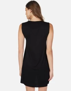 Deanna Lightning Lip -dress and personal adornment lauren moshi lightning lip sleeveless mini dress 3047 RSN 12817 BLK 03