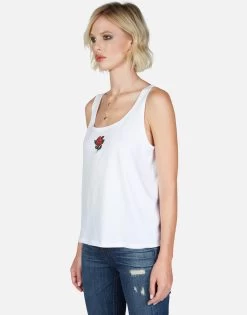 Magnolia Lightning Stem Rose -dress and personal adornment lauren moshi lightning stem rose tank white 2285 CTT 1E80 WHT 02