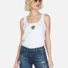 Magnolia Lightning Stem Rose 1 Magnolia Lightning Stem Rose -dress and personal adornment lauren moshi lightning stem rose tank white 2285 CTT 1E80 WHT 05
