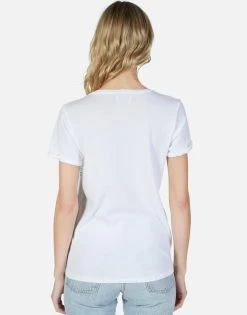 Edda Rainbow Heart Outline -dress and personal adornment lauren moshi rainbow heart outline ss tee 2117 VCT 13064 WHT 53