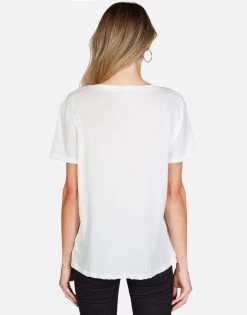 Myra Rainbow Horseshoe -dress and personal adornment lauren moshi rainbow horseshoe distressed tee 2284 VCTH 13148 MILK 04