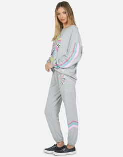 Brynn Rainbow Ray Peace -dress and personal adornment lauren moshi rainbow ray peace sweatpant 4092 HRP 13673 HEG 06