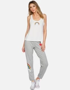 Magnolia Rainbow Skull Cloud -dress and personal adornment lauren moshi rainbow skull cloud classic scoop neck tank 2285 CTT 13203 MLK 06