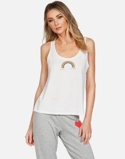 Magnolia Rainbow Skull Cloud -dress and personal adornment lauren moshi rainbow skull cloud classic scoop neck tank 2285 CTT 13203 MLK 07