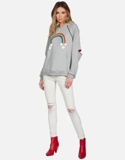 Kylie Rainbow Skull Cloud -dress and personal adornment lauren moshi rainbow skull cloud pullover raglan hoodie 1375 GSA 13205E92 HEGONX 03