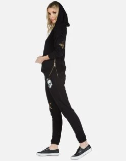 Gia Royal Skull -dress and personal adornment lauren moshi royal skull sweatpant 4009 CSA 13090 BLK 04