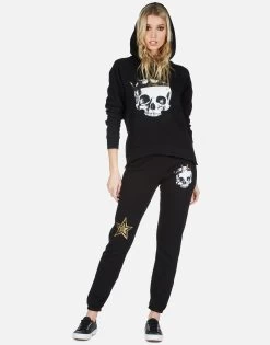 Gia Royal Skull -dress and personal adornment lauren moshi royal skull sweatpant 4009 CSA 13090 BLK 05
