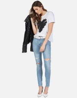 dress and personal adornment -dress and personal adornment lauren moshi scribble heart tee 2213 CTT 12834 WHT 05