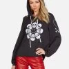 Autumn Happy Skull Flower -dress and personal adornment lauren moshi skull flower pullover hoodie 1347 FTL 13142 ONYX 07