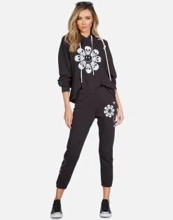 Autumn Happy Skull Flower -dress and personal adornment lauren moshi skull flower pullover hoodie 1347 FTL 13142 ONYX 08