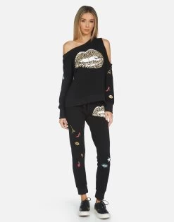 Jess Leopard Lip 16 Jess Leopard Lip -dress and personal adornment lauren moshi slim jogger jess leopard lip made in los angeles usa 4074 MSF 14294 BLK 05