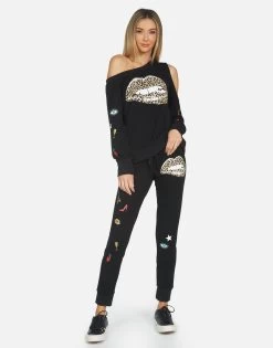 Jess Leopard Lip 17 Jess Leopard Lip -dress and personal adornment lauren moshi slim jogger jess leopard lip made in los angeles usa 4074 MSF 14294 BLK 06