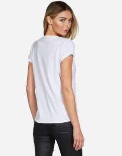 Croft Striped Mouth Kisses -dress and personal adornment lauren moshi striped mouth kisses classic ss tee 2213 CTT 13218 WHT 04