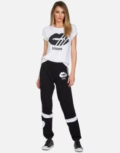 Croft Striped Mouth Kisses -dress and personal adornment lauren moshi striped mouth kisses classic ss tee 2213 CTT 13218 WHT 07