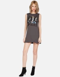 Deanna Police Ghost In The Machine -dress and personal adornment lauren moshi the police vintage band mini dress 3047 RSN 13229 ONYX 03