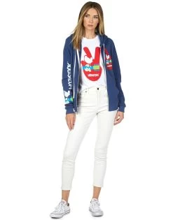 Lennox Woodstock Peace -dress and personal adornment lauren moshi woodstock peace zip up hoodie 1287 CSA 23455 INKBL 01