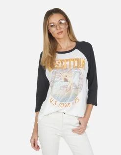 Kenya Led Zeppelin 10 Kenya Led Zeppelin -dress and personal adornment led zepelin vintage 1975 baseball tee by lauren moshi 2295 VCT 13652 MONX 05