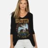 Eva X Led Zeppelin -dress and personal adornment led zeppelin 1975 tour top for women by lauren moshi 2090 MMS X13652 BLK 001